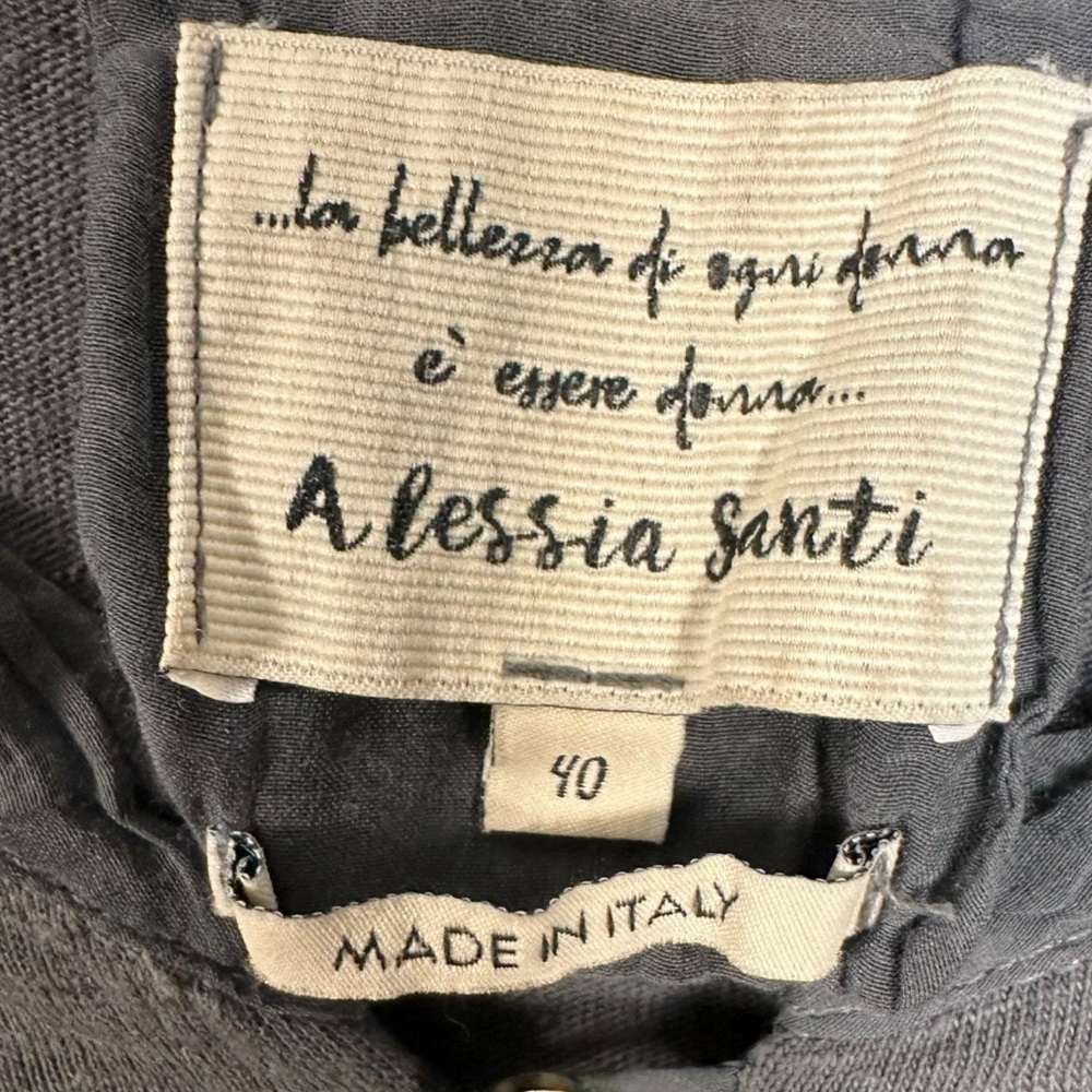 Alessia Santi Italian Subversive Artsy LagenLook Lightweight Peplum Top Large 40 - Picture 8 of 11